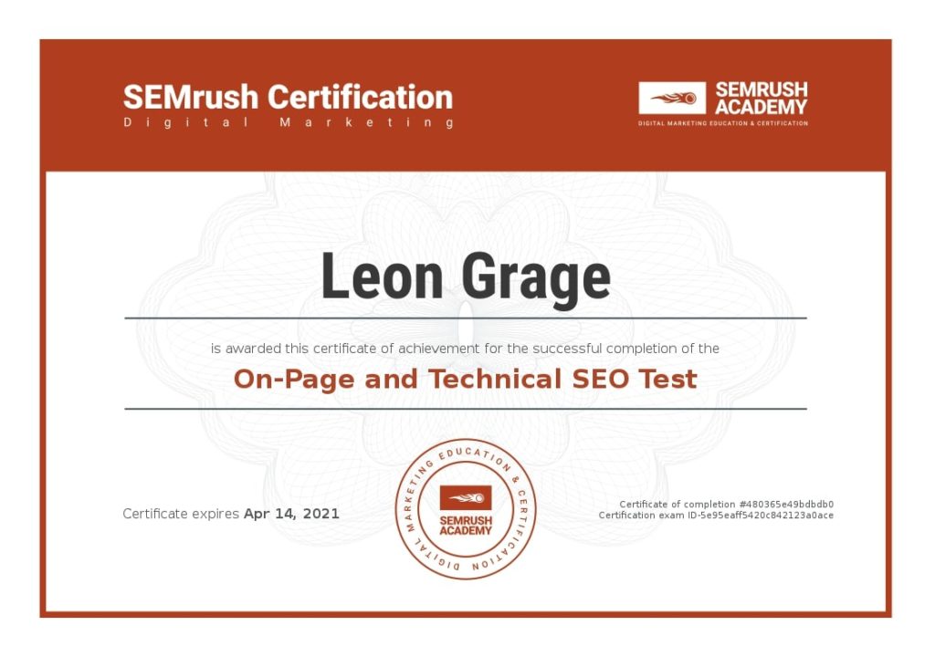 SEMrush On-Page and Technical SEO Test